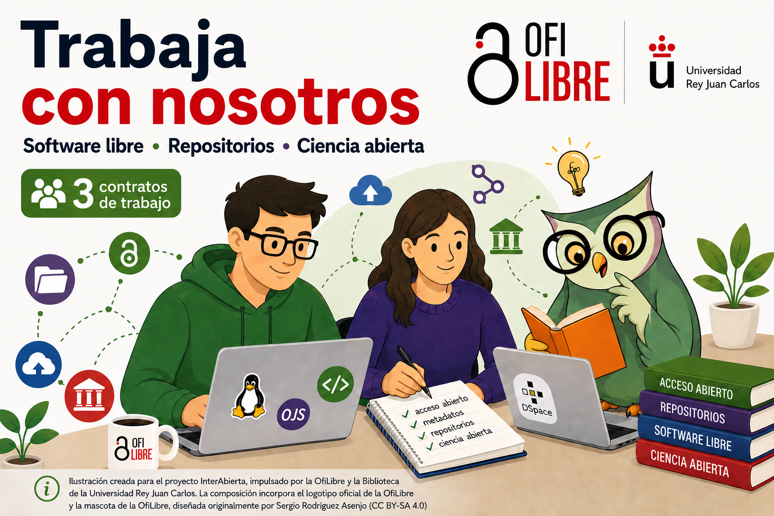 Trabaja con nosotros en software libre, repositorios y ciencia abierta