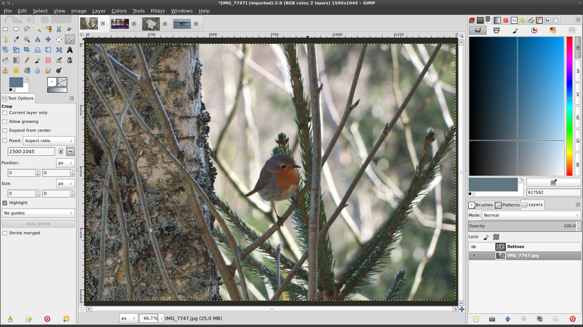 Gimp en funcionamiento (captura)