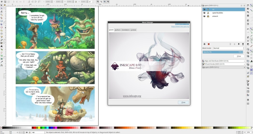 inkscape en funcionamiento (captura)