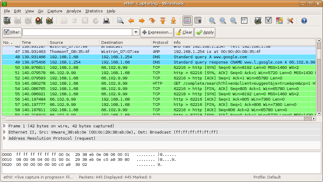 Gimp en funcionamiento (captura)
